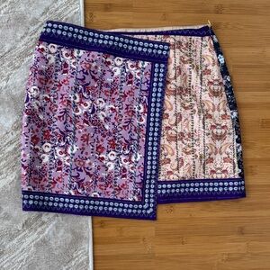 Floral Patterned Skirts with Purple Accents